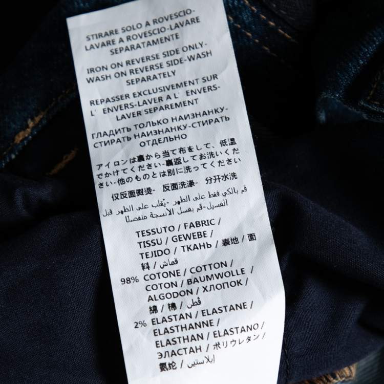 Pre Owned Stella McCartney Blue Denim Halterneck Jumpsuit M