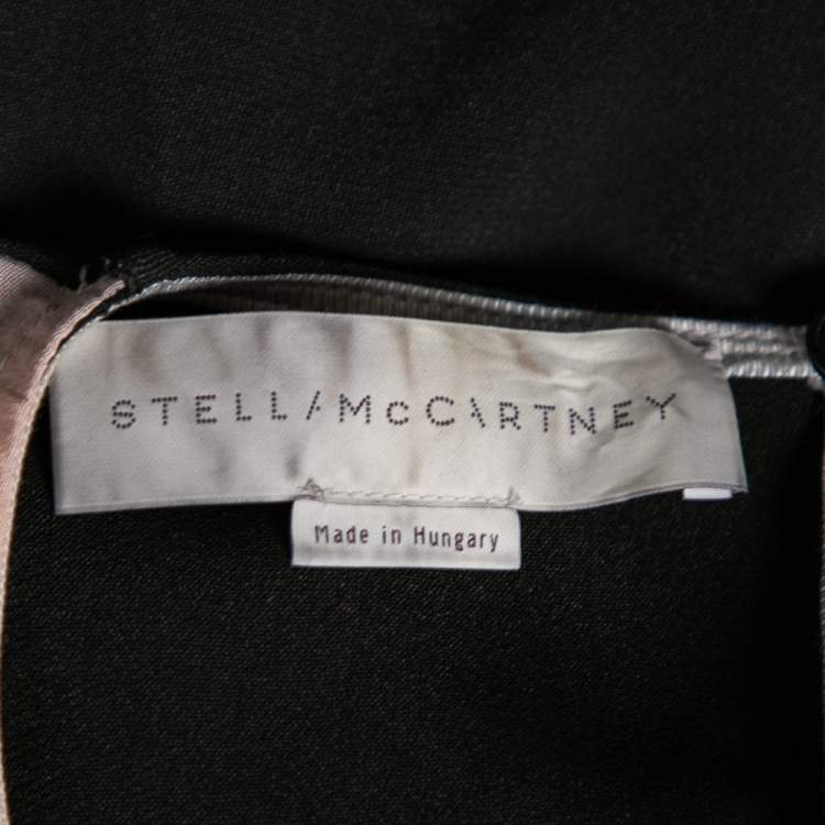 Pre Owned Stella McCartney Pink/Black Crepe Tree Printed Top M