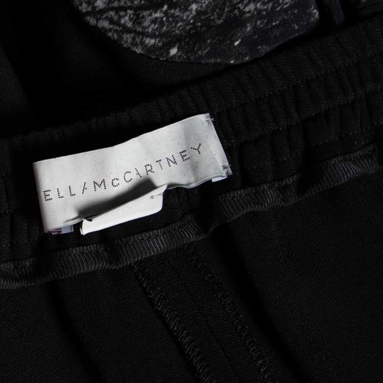Pre Owned Stella McCartney Pink and Black Crepe Tree Printed Trouser M