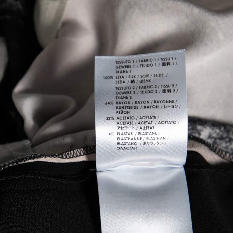 Pre Owned Stella McCartney Pink and Black Crepe Tree Printed Trouser M