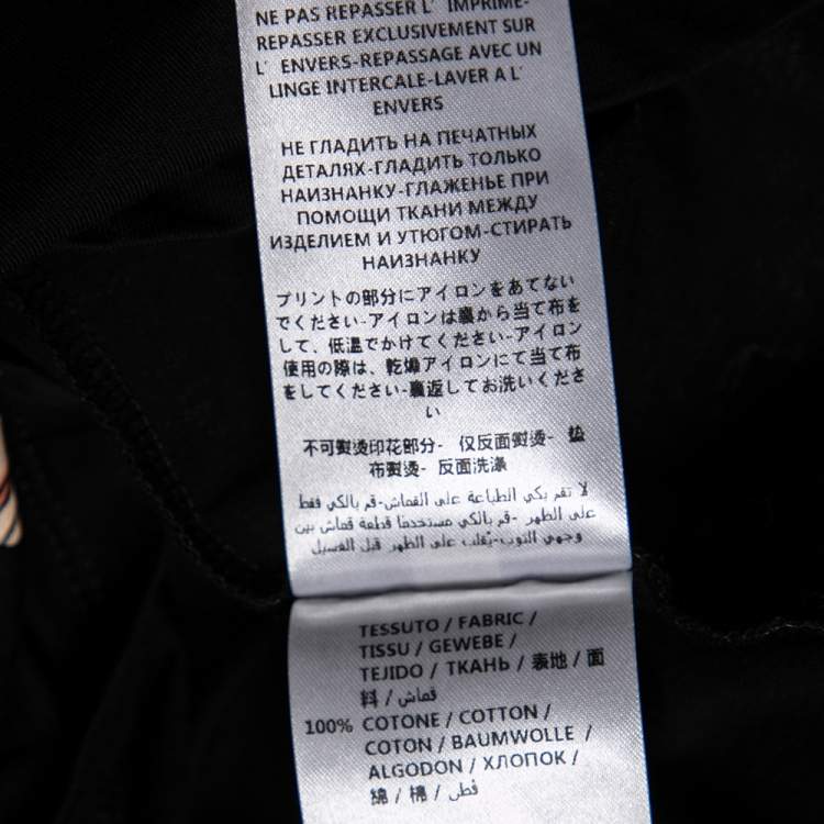 Pre Owned Stella McCartney Black Printed Cotton Top XS
