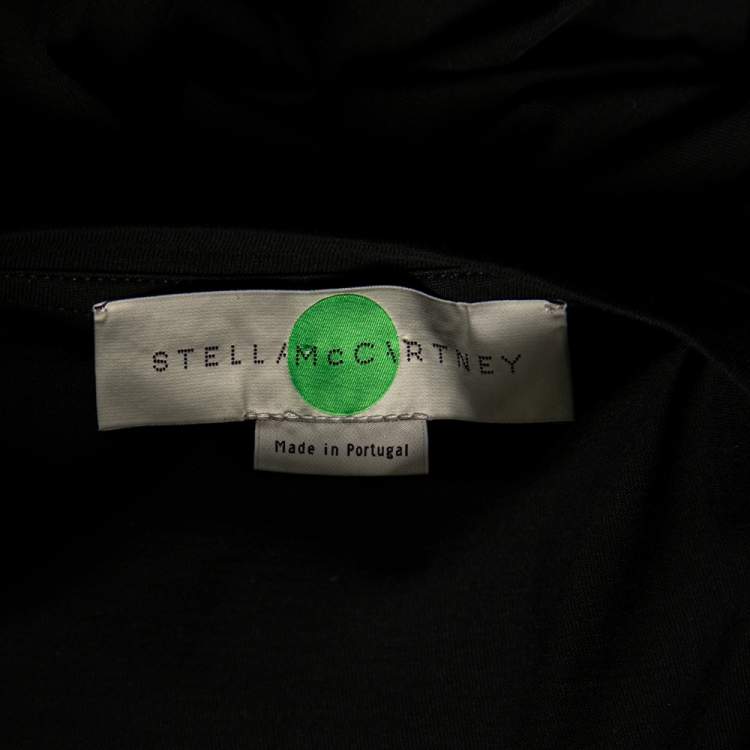 Pre Owned Stella McCartney Black Printed Cotton Top XS
