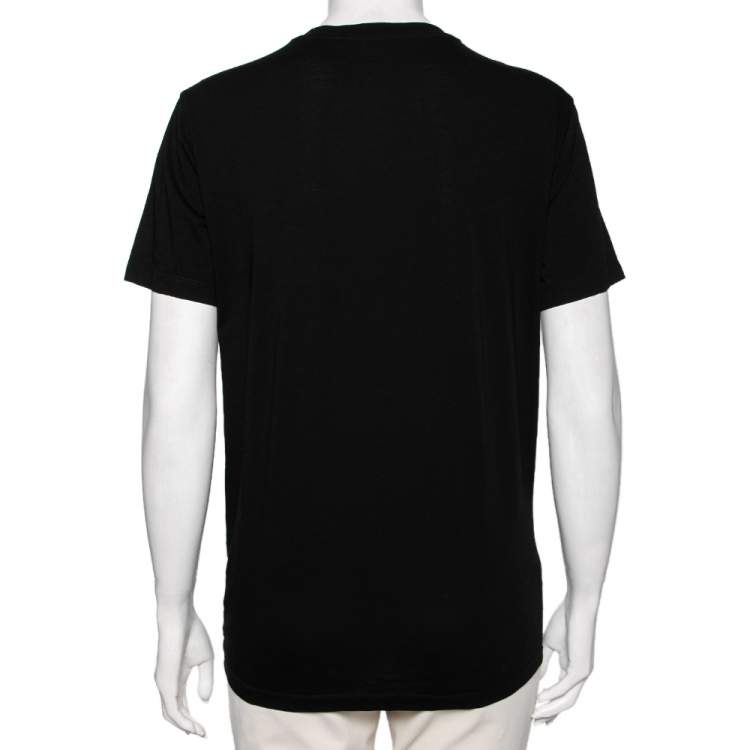 Pre Owned Stella McCartney Black Printed Cotton Top XS