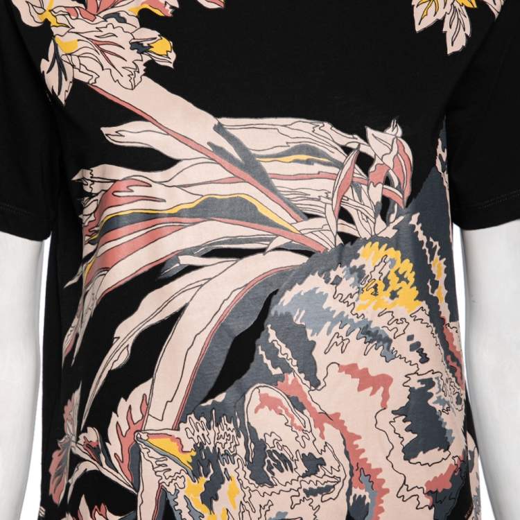 Pre Owned Stella McCartney Black Printed Cotton Top XS
