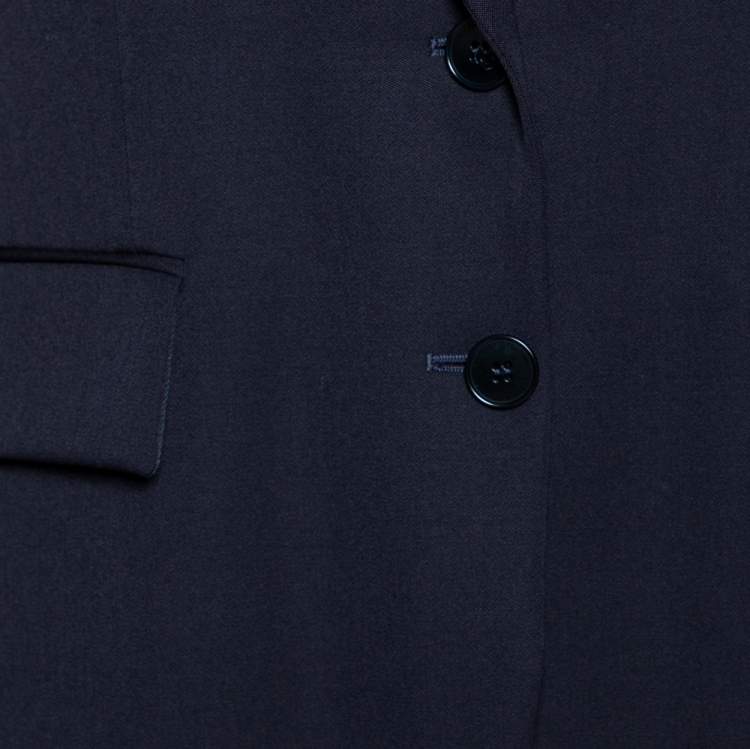 Pre Owned Stella McCartney Navy Blue Wool Single Breasted Blazer L