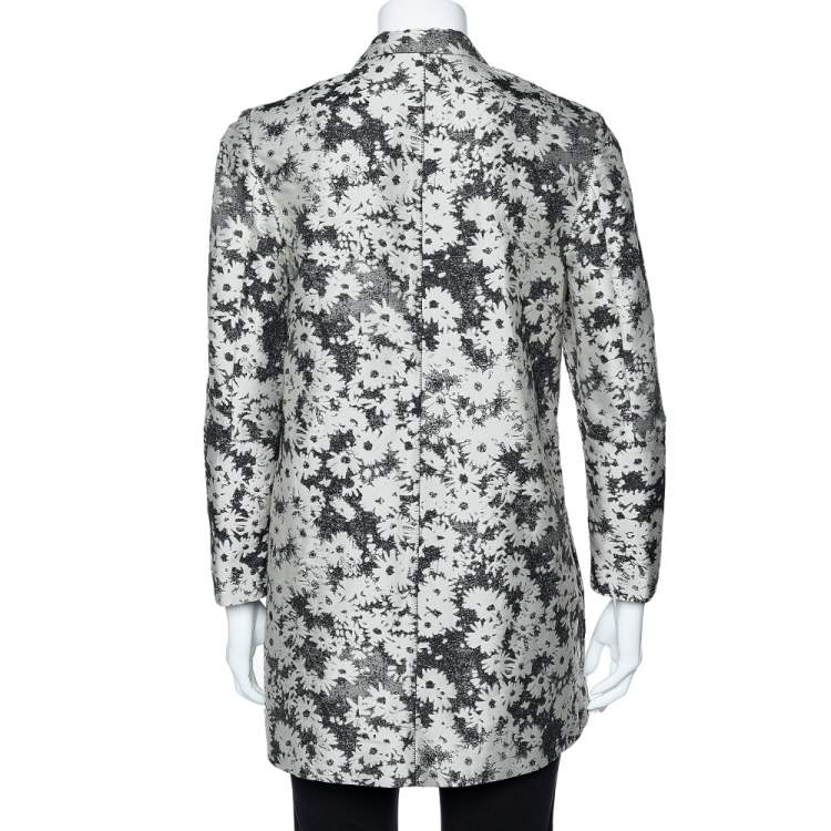مملوكة مسبقًا Stella McCartney Monochrome Floral Jacquard Button Front Jacket S