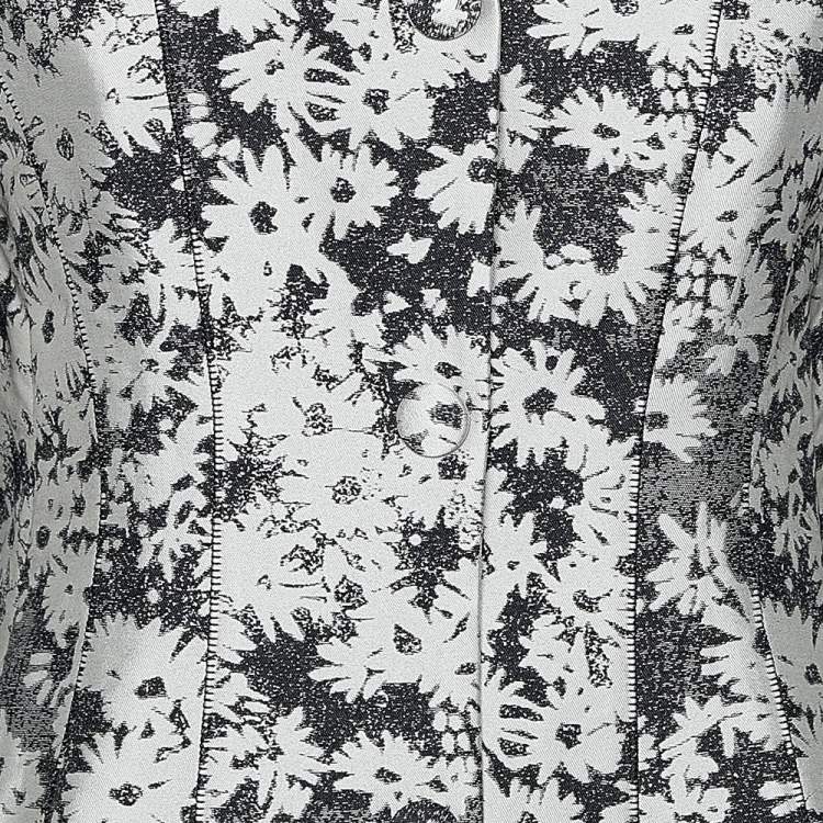 مملوكة مسبقًا Stella McCartney Monochrome Floral Jacquard Button Front Jacket S