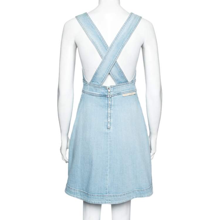 Pre Owned Stella McCartney Blue Denim Dungaree Dress S
