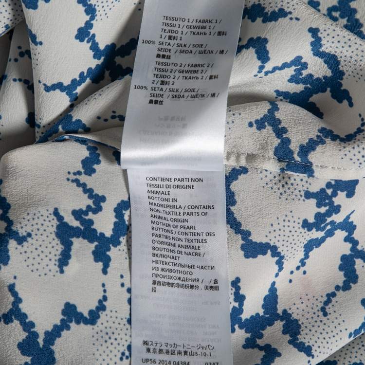 Pre Owned Stella McCartney Multicolor Printed Silk Button Front Shirt M