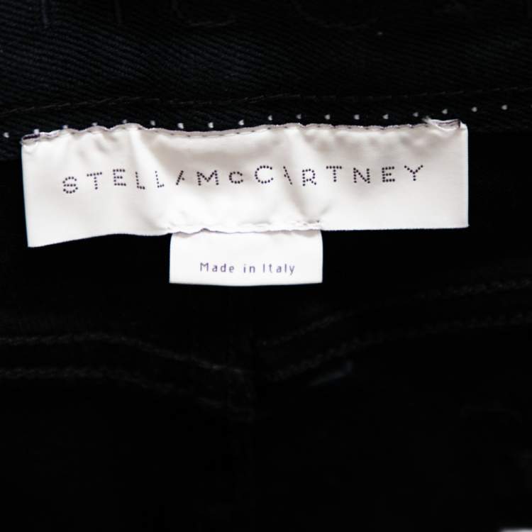 Pre Owned  Stella McCartney Black Denim Tapered Leg Jeans M Waist 32" 
