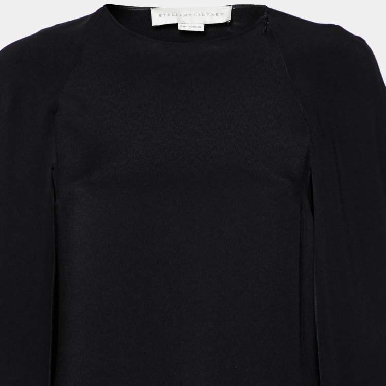 Pre Owned Stella McCartney Black Crepe Cape Back Jumpsuit S