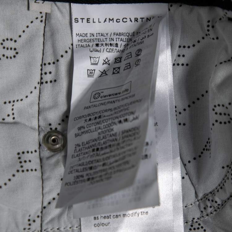 مملوكة مسبقًا Stella McCartney Grey Denim Side Panel Logo Pants M