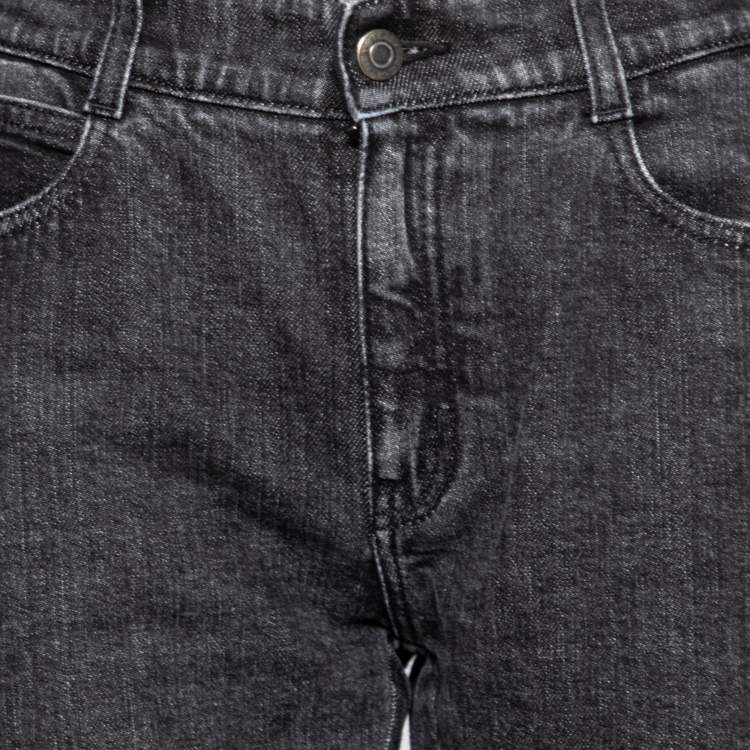 مملوكة مسبقًا Stella McCartney Grey Denim Side Panel Logo Pants M