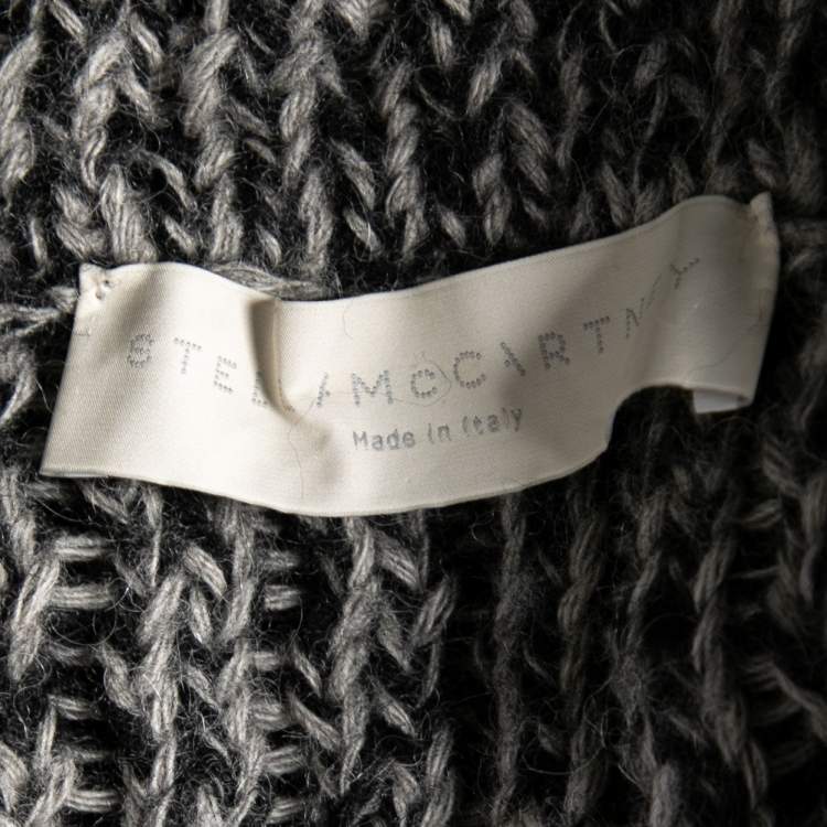 Pre Owned Stella McCartney Grey and Black Knit Sweater S