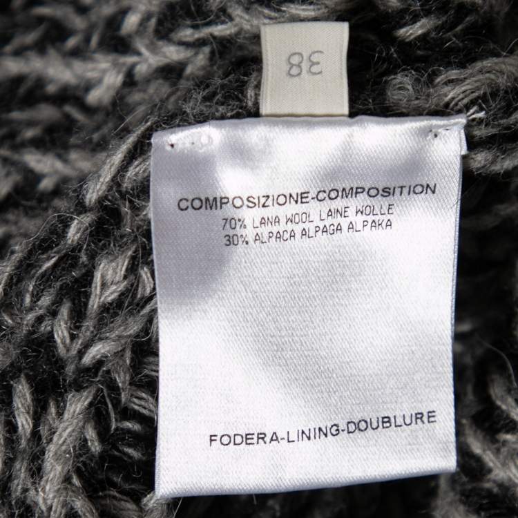 Pre Owned Stella McCartney Grey and Black Knit Sweater S