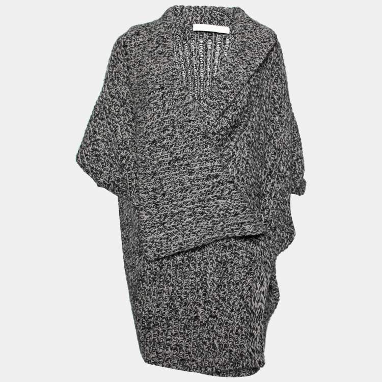 Pre Owned Stella McCartney Grey and Black Knit Sweater S