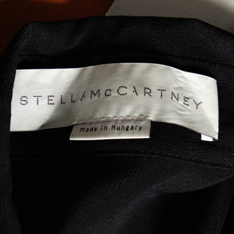 Pre Owned Stella McCartney Black Silk Odette Shirt S