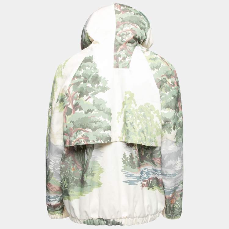 Pre Owned Stella McCartney Cream Printed Cotton Jay Landscape Hooded Jacket M