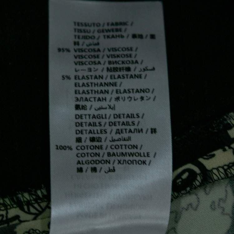 Pre Owned Stella McCartney Multicolor Printed Crepe Rib Knit Trimmed Joey Trousers L