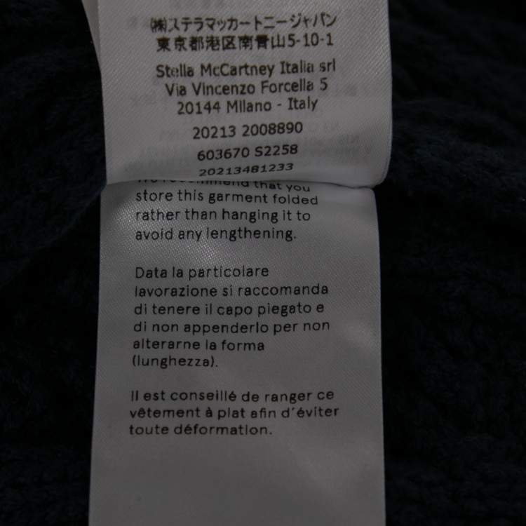 Pre Owned Stella McCartney Navy Blue Oversized Roll Neck Jumper M