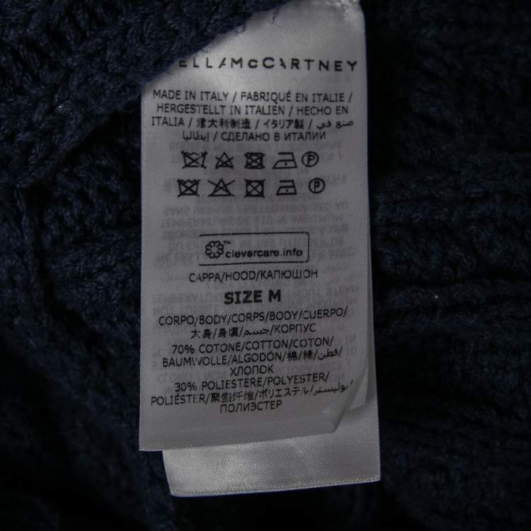 Pre Owned Stella McCartney Navy Blue Oversized Roll Neck Jumper M