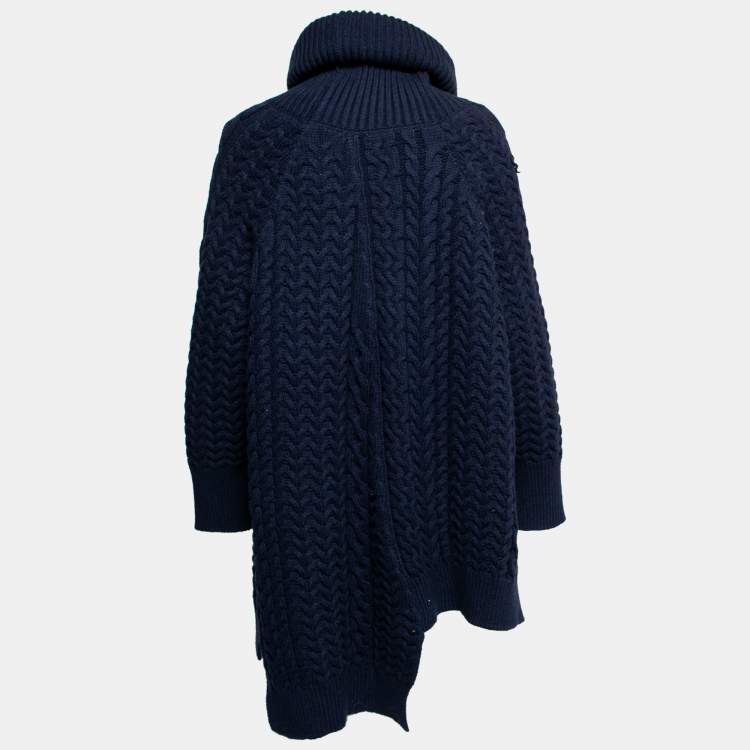 Pre Owned Stella McCartney Navy Blue Oversized Roll Neck Jumper M