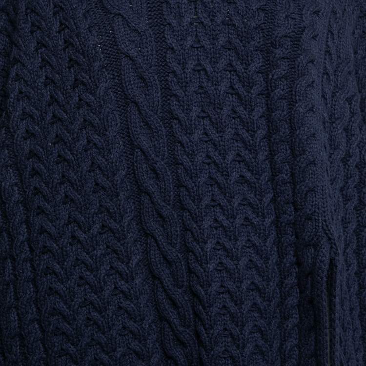 Pre Owned Stella McCartney Navy Blue Oversized Roll Neck Jumper M