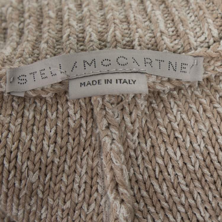 مملوكة مسبقًا Stella McCartney Beige Knit & Linen Paneled High Waisted Culottes XS