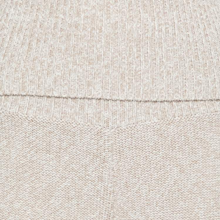 مملوكة مسبقًا Stella McCartney Beige Knit & Linen Paneled High Waisted Culottes XS