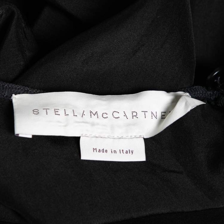 Pre Owned Stella McCartney Black Silk Embroidered Mini Dress S