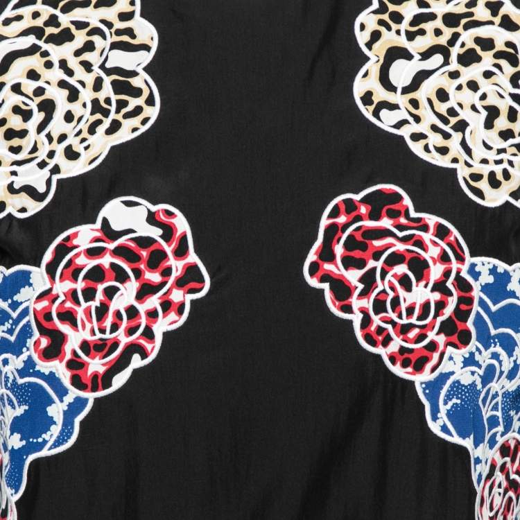 Pre Owned Stella McCartney Black Silk Embroidered Mini Dress S