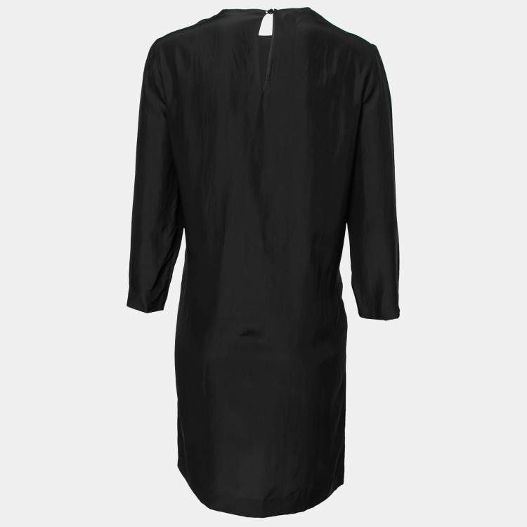 Pre Owned Stella McCartney Black Silk Embroidered Mini Dress S