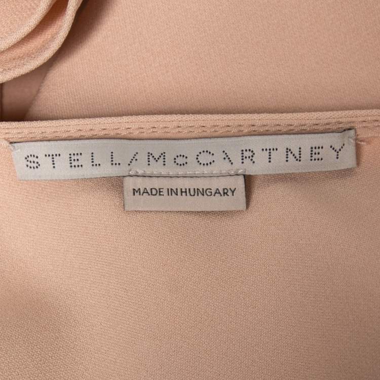Pre Owned Stella McCartney Pink Crepe Cold Shoulder Mini Dress XS