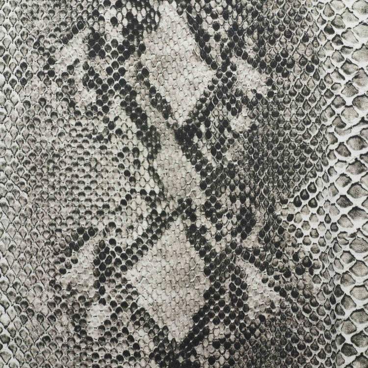 Pre Owned Stella McCartney Grey Snakeskin Print Silk Blouse M