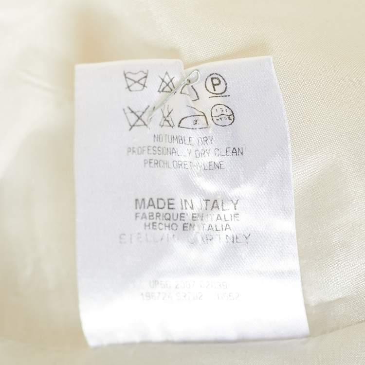 Pre Owned Stella McCartney Cream Wool Single Breasted Blazer M