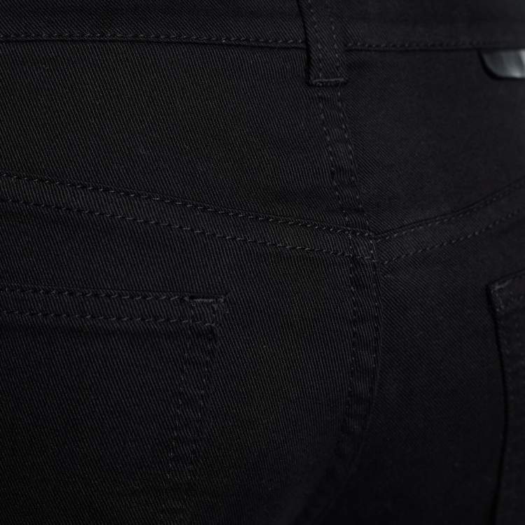 Pre Owned Stella McCartney Black Denim Lace Applique Jeans M