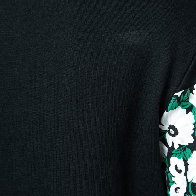 Pre Owned Stella McCartney Black Floral Print & Embroidered Top S