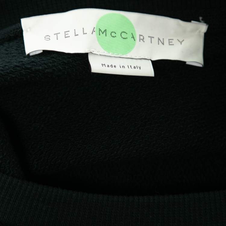 Pre Owned Stella McCartney Black Floral Print & Embroidered Top S
