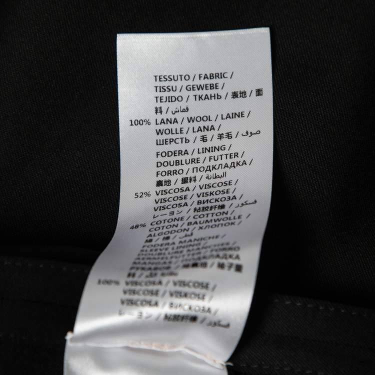 Pre Owned Stella McCartney Black Wool Single-Breasted Blazer M