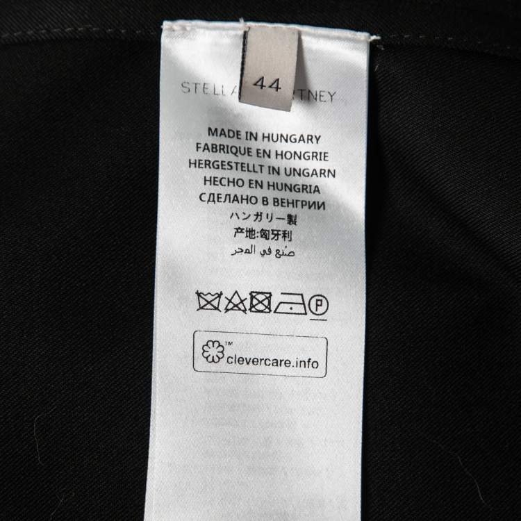 Pre Owned Stella McCartney Black Wool Single-Breasted Blazer M