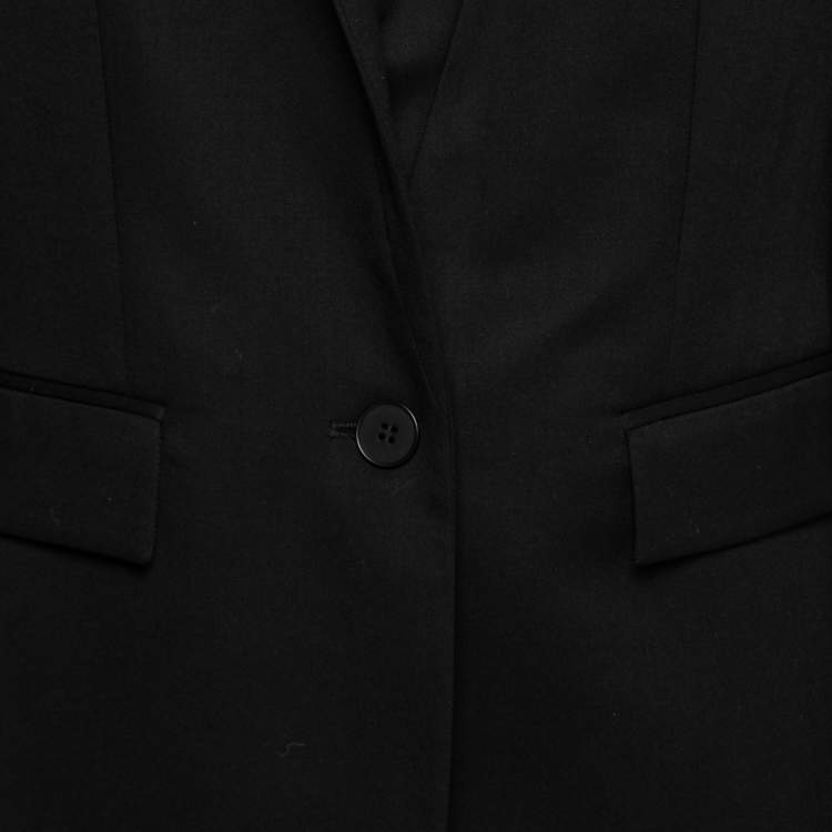 Pre Owned Stella McCartney Black Wool Single-Breasted Blazer M