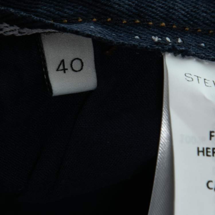 مملوكة مسبقًا Stella McCartney Light Blue Lace Up Detail Denim Skirt S
