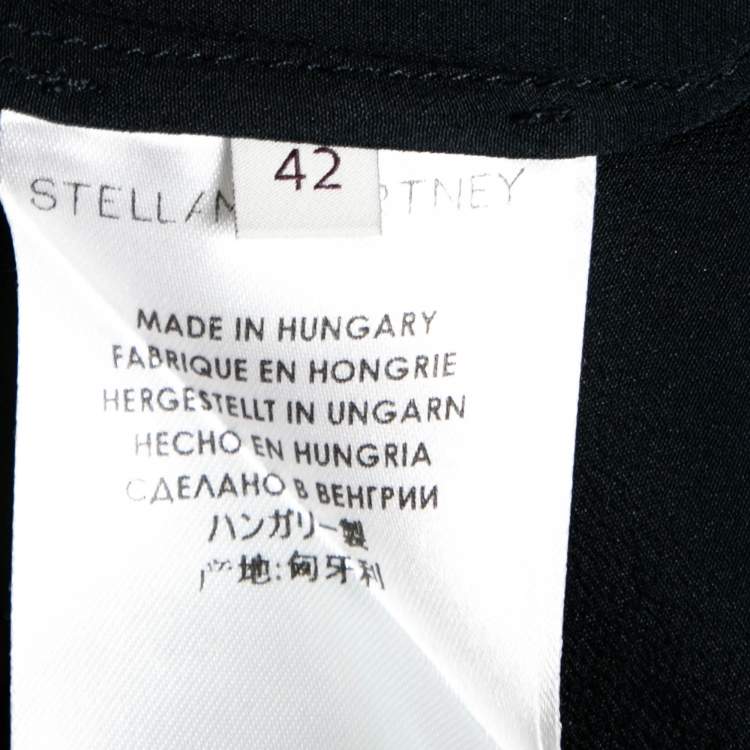 مملوكة مسبقًا Stella McCartney Midnight Blue Silk Asymmetrical Hem Detail Blouse M