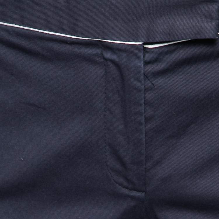 مملوكة مسبقًا Stella McCartney Navy Blue Cotton Trousers S