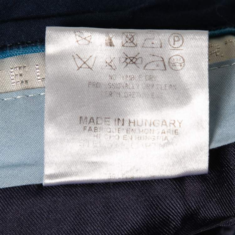 مملوكة مسبقًا Stella McCartney Navy Blue Cotton Trousers S