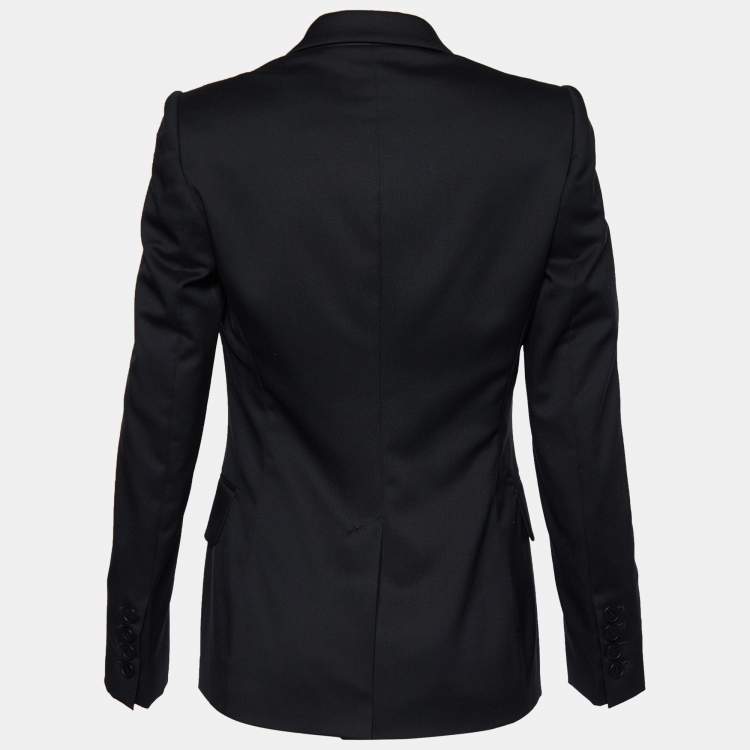 Pre Owned Stella McCartney Black Wool Tailored Blazer S