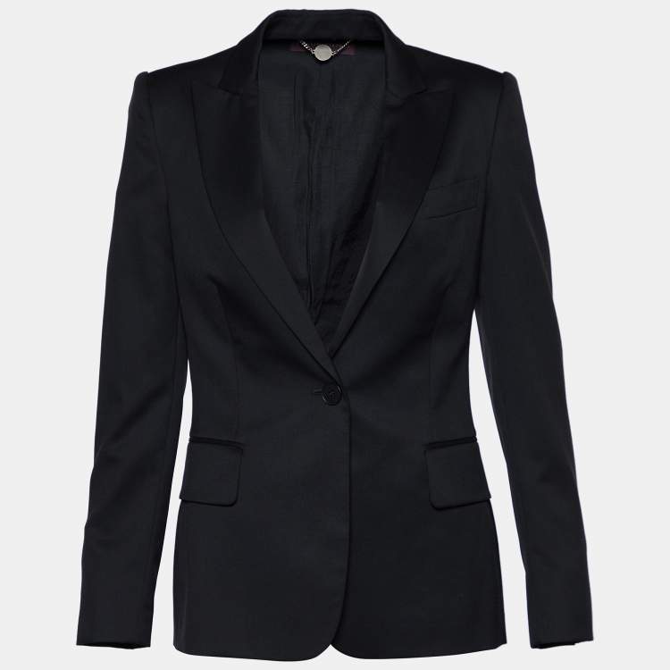 Pre Owned Stella McCartney Black Wool Tailored Blazer S