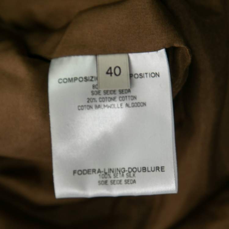 Pre Owned Stella McCartney Brown Sequin Embellished Silk Tie Detail Mini Skirt S