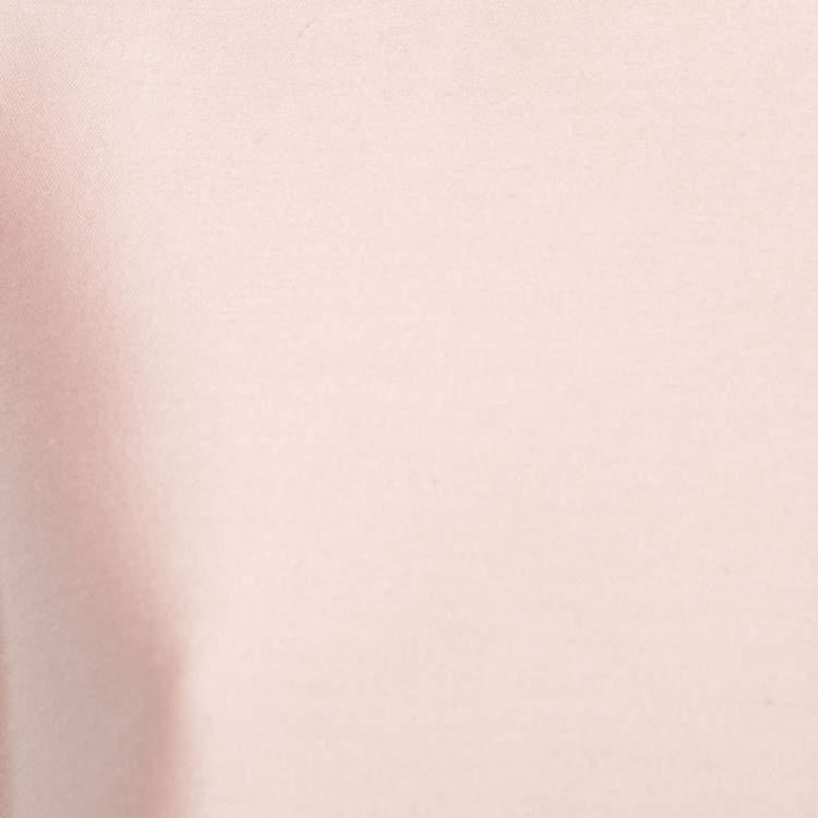 Pre Owned Stella McCartney Light Pink Floral-Embroidered Mini Dress S