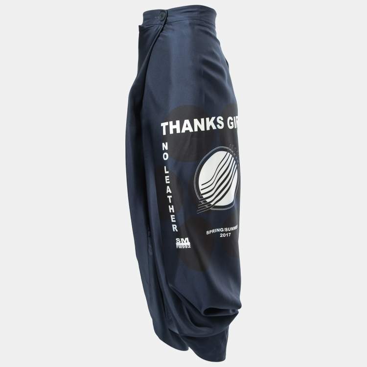 Pre Owned Stella McCartney Blue Silk Printed Harem Pants S